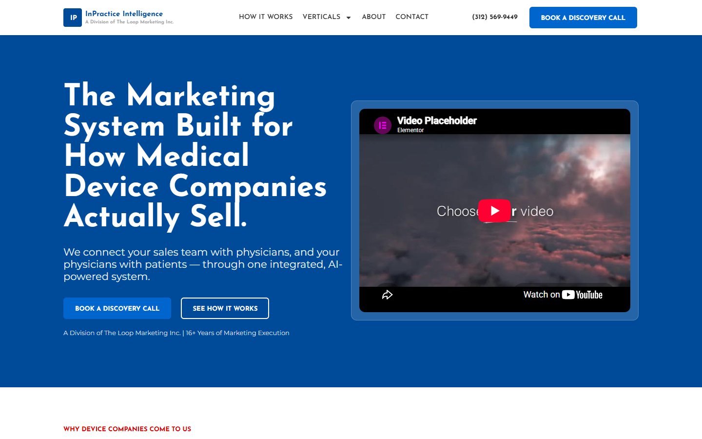 InPractice Intelligence homepage preview